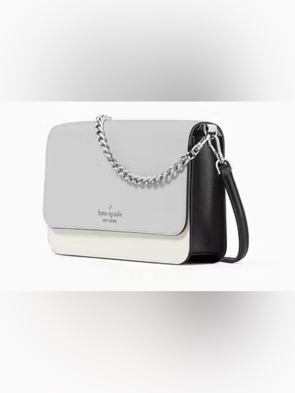 Kate Spade Madison Willow Convertible Crossbody white gray black - New with tags